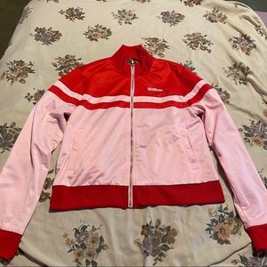 Wilson pink and red zip up jacket
